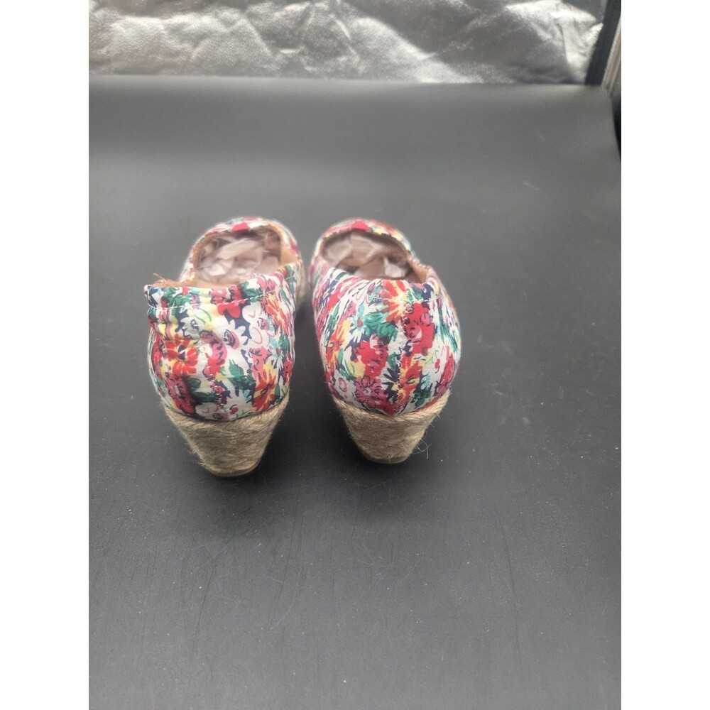 Naturalizer Lariat Espadrille Wedge Shoes Size 8 Wide Width Heels Floral Fabric - Picture 2 of 7